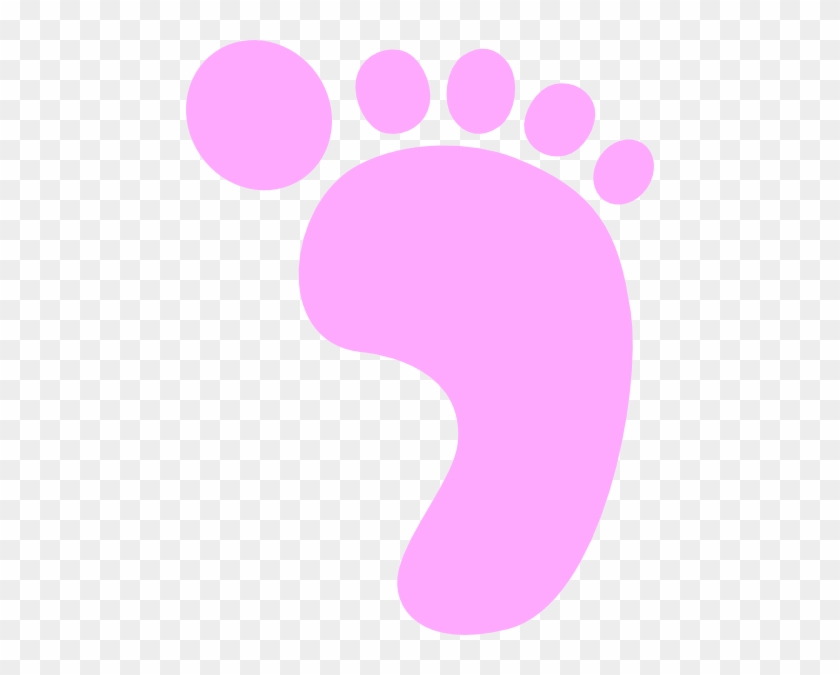 Pink Footprint Clip Art At Clker - Pink Baby Bottle Clip Art #26226