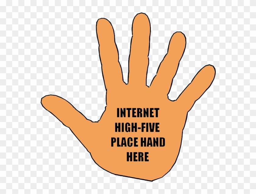 Internet High Five Clip Art - Internet High Five Place Hand Here #26294