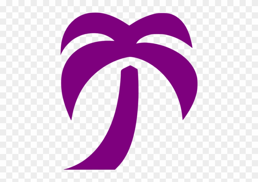 Purple Palm Tree Icon - Palm Tree Png Pink #26303