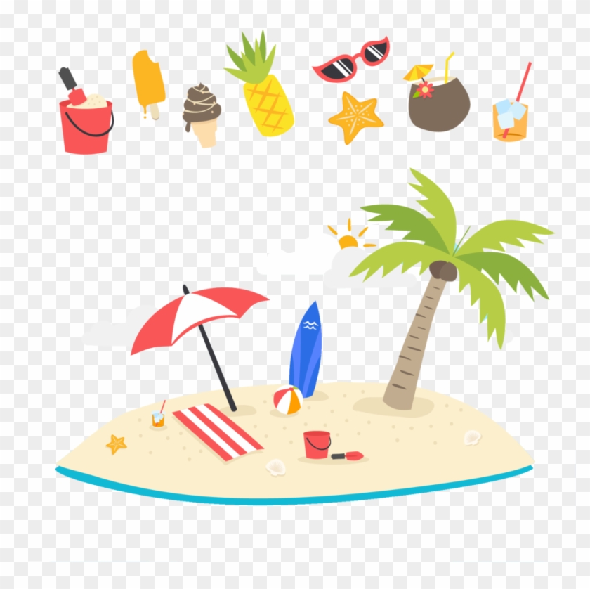 Summer Beach Tree Png Image - Férias Coletivas #26311