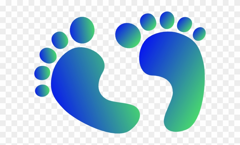 Footprint Clipart Green Baby - Baby Shower Png #26331