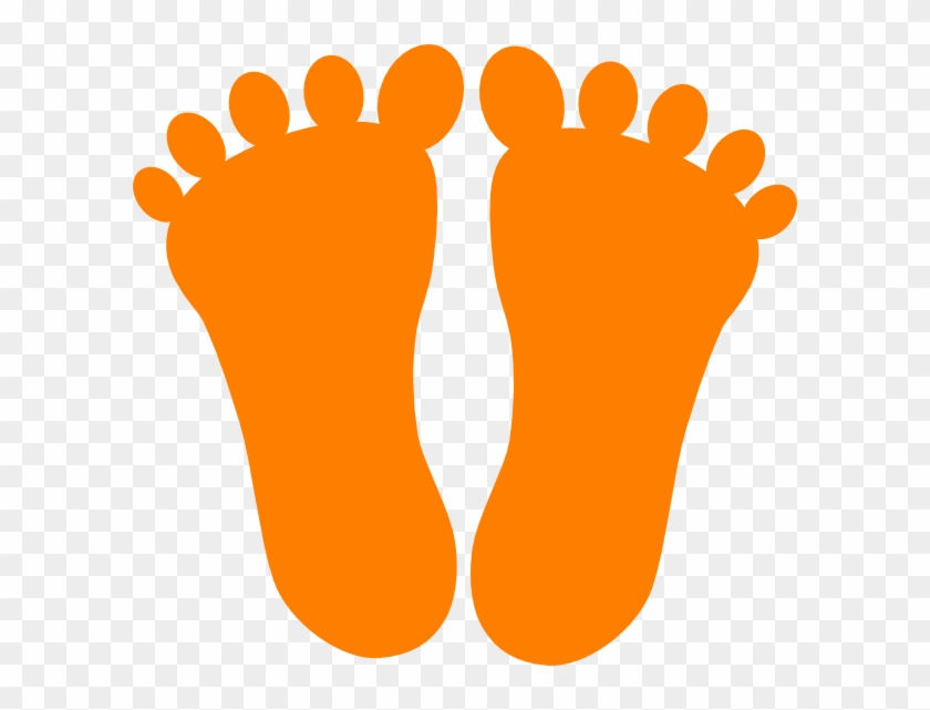 Footprint Clipart Orange Footprints Clip Art At Clker - Orange Foot Prints #26491