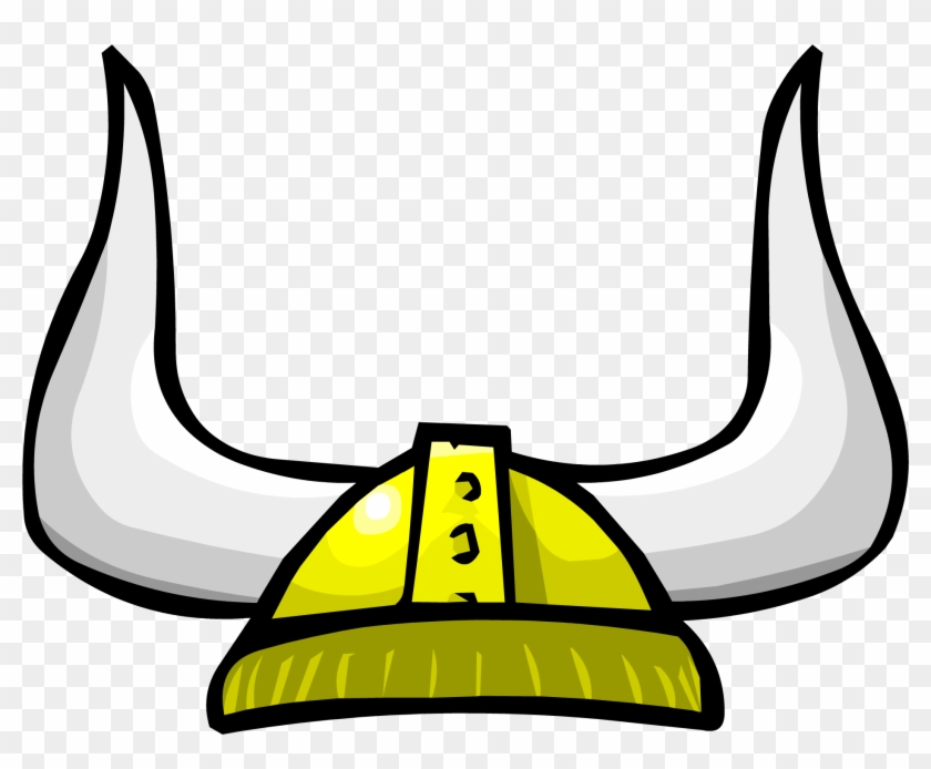 Cartoon Viking Helmet Clipart - Club Penguin Gold Viking Helmet #26497