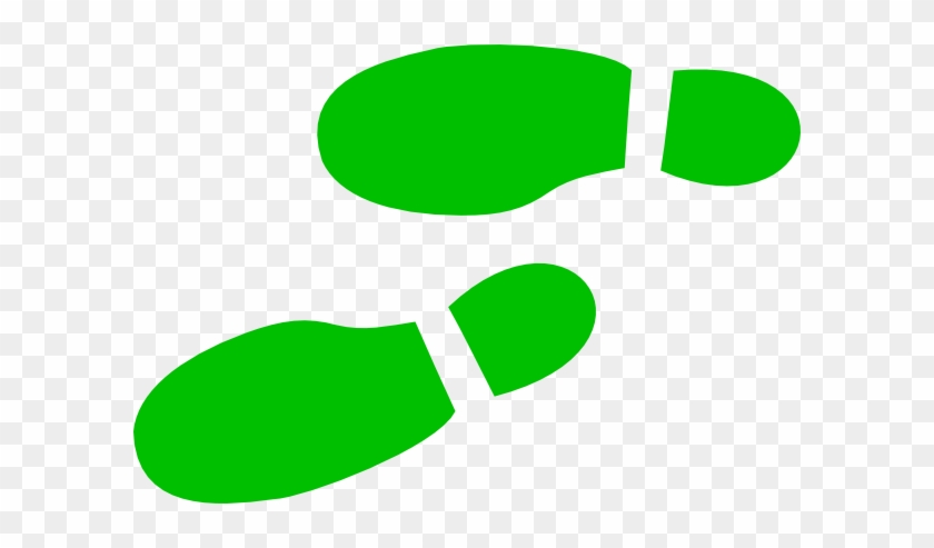 Footwear Print In - Green Shoe Clip Art #26566