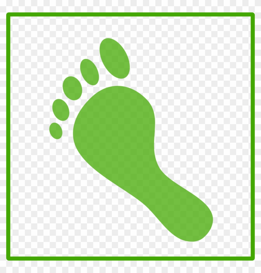 Related Green Footprint Clipart - Carbon Footprint Icon #26654