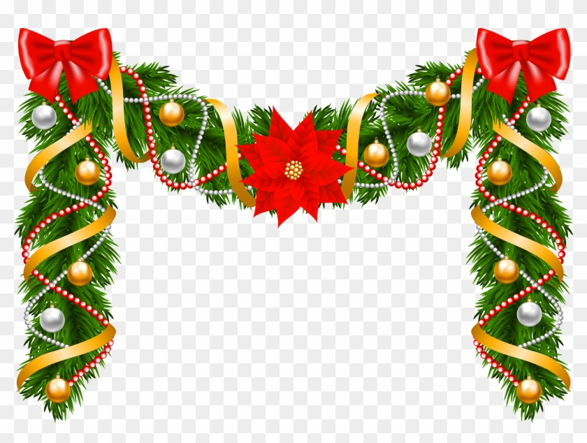 Christmas Deco Garland Png Clipart Image - Girlande Weihnachten Clipart #26679