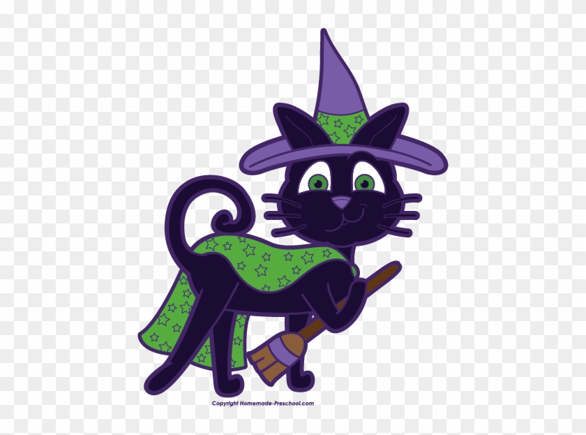 Click To Save Image - Witch Cat Clip Art #26660