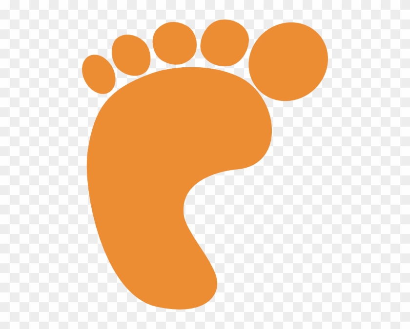 Footprint Clipart Orange Clip Art At Clker Com Vector - Footprint Clipart #26668
