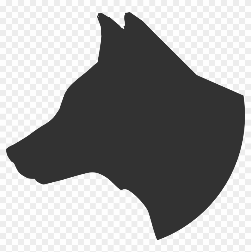 German Shepherd Profile Clipart - Dog Head Silhouette Side #26705