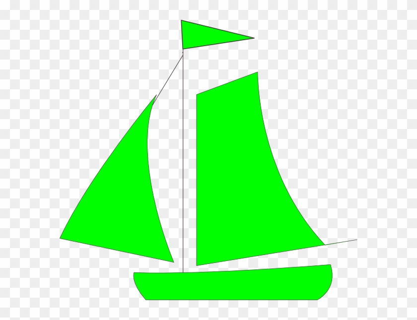 Sailing Boat Clipart Green - Red Sailboat Clipart #26723