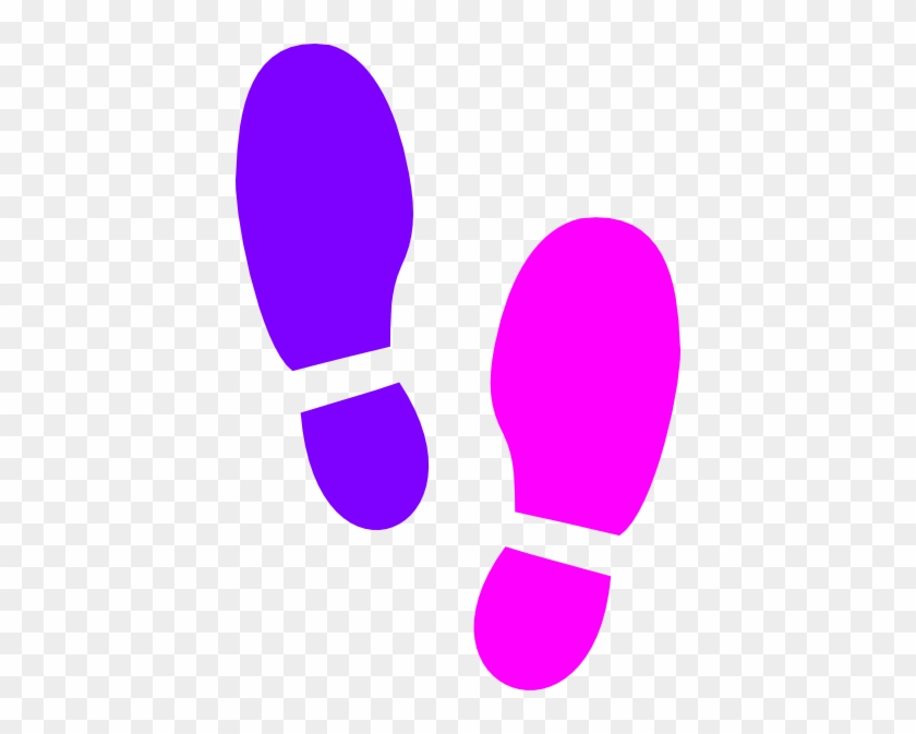 Colored Footprints Cliparts - Coloured Shoe Prints Clipart #26740