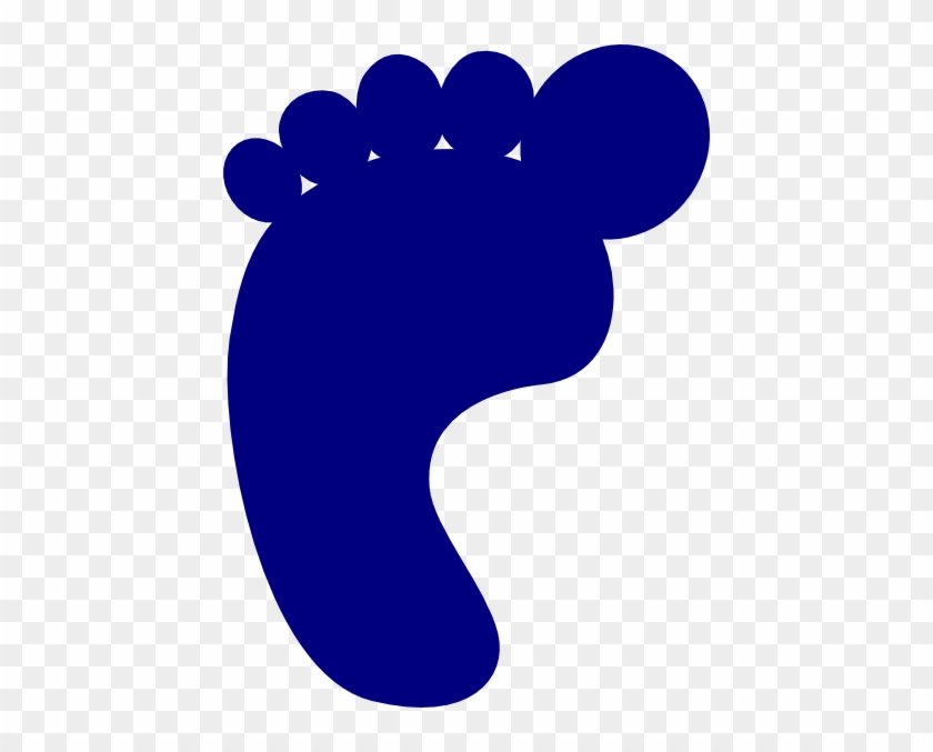 Dark Blue Footprint Clip Art - Dark Blue Baby Footprints #26787