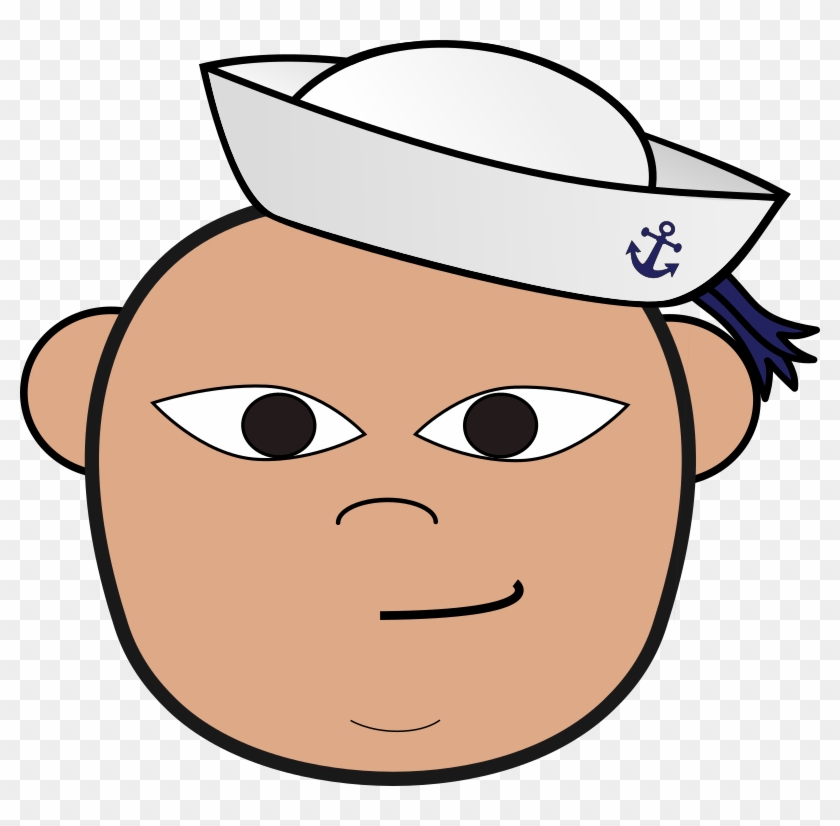 Sailor Clip-art Head Nautical Navy Clip Art - Sailor Face Clip Art #26871