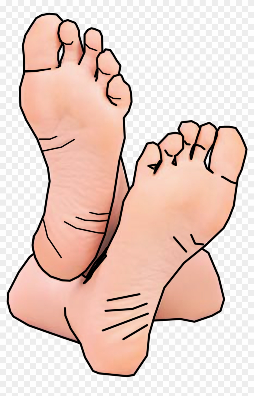 Bottom Of Foot Clipart Heels Pencil And In Color - Bare Feet Clip Art #26947