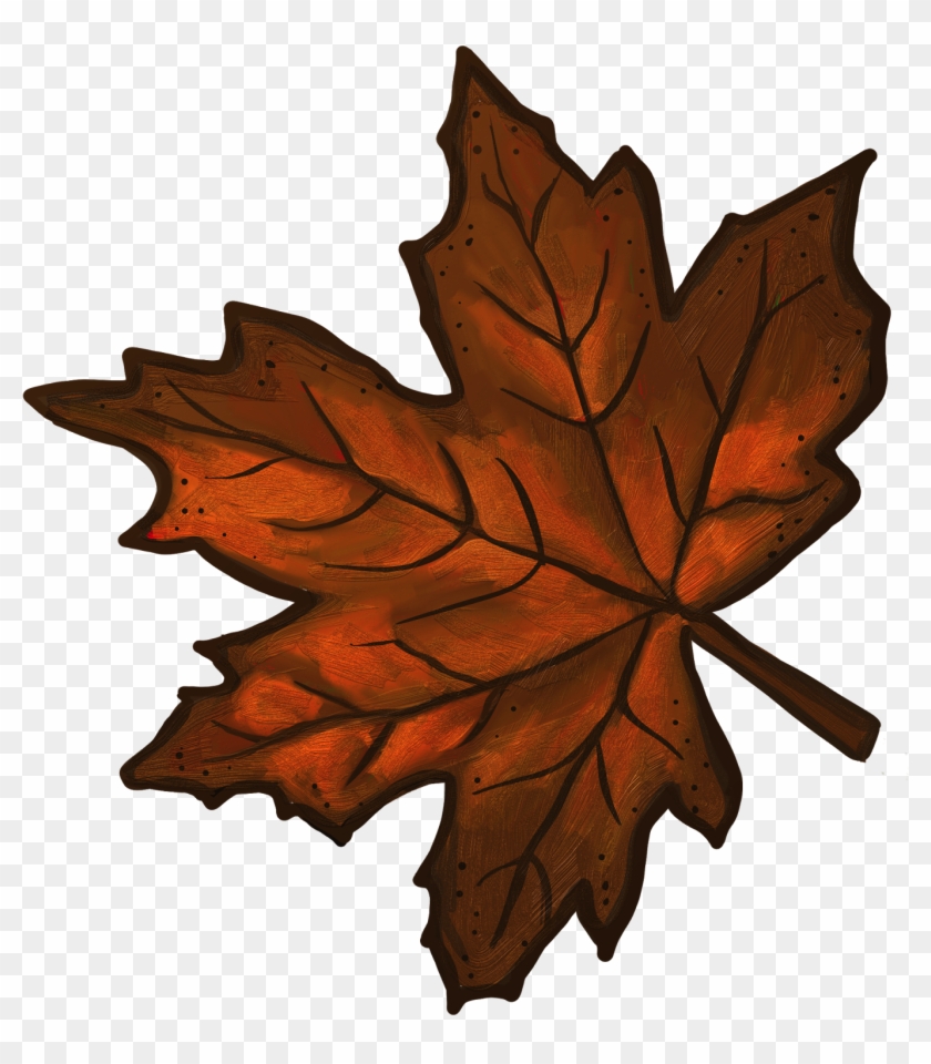 Brown Leaf Clip Art - Brown Maple Leaf Clip Art #26975