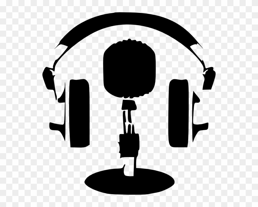 Headphones Witn Microphone On White Backgr Clip Art - Autonomous Sensory Meridian Response #164031