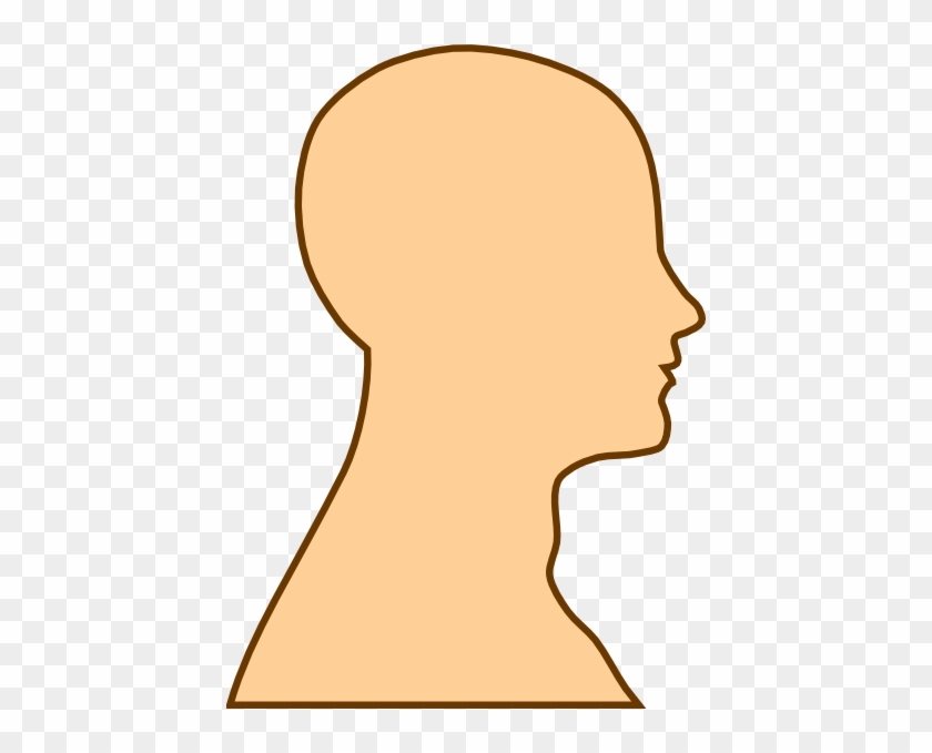 Head Outline Clip Art At Clker - Side View Of Face Clipart #164045