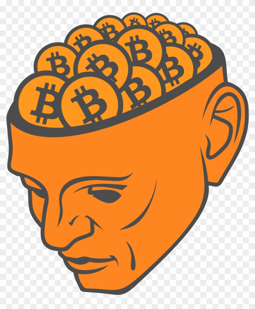 Brains Clipart Orange - Bitcoin In The Head #164089