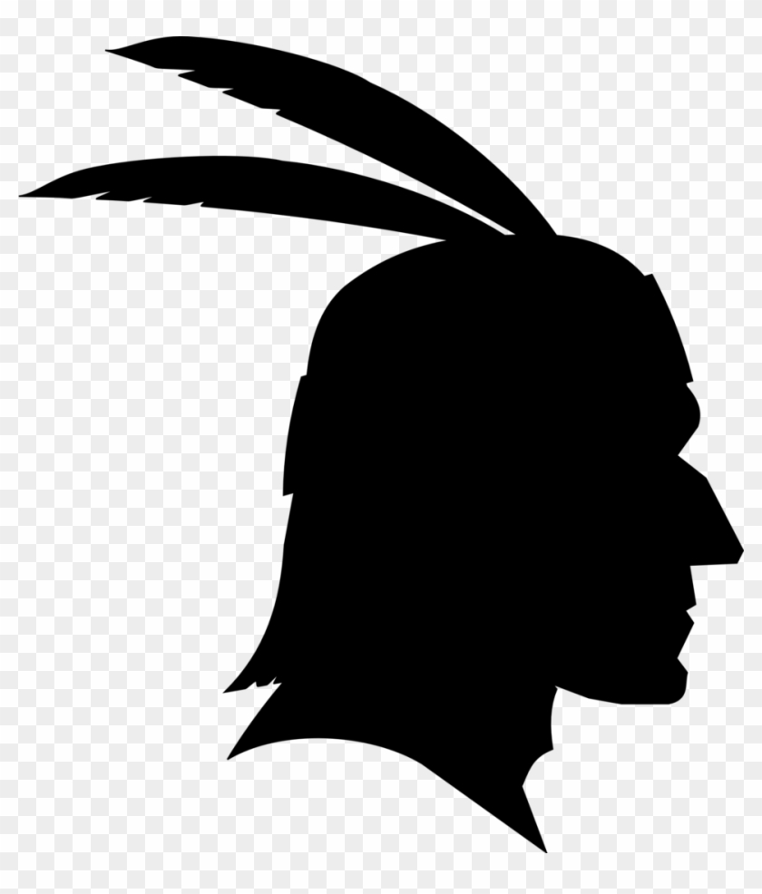 Profile Clip Art - Indian Silhouette #164249