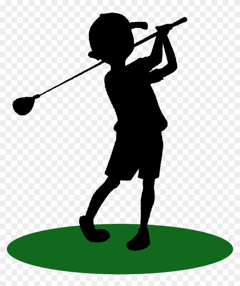 See Here Golf Clip Art Free Downloads - Kid Golfer Silhouette #164347