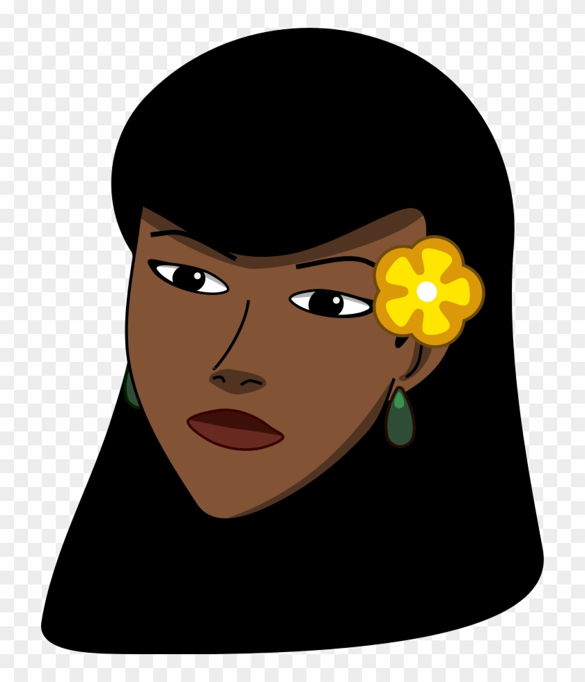 Black Woman Head Clipart - Black Girl Head Clipart #164774