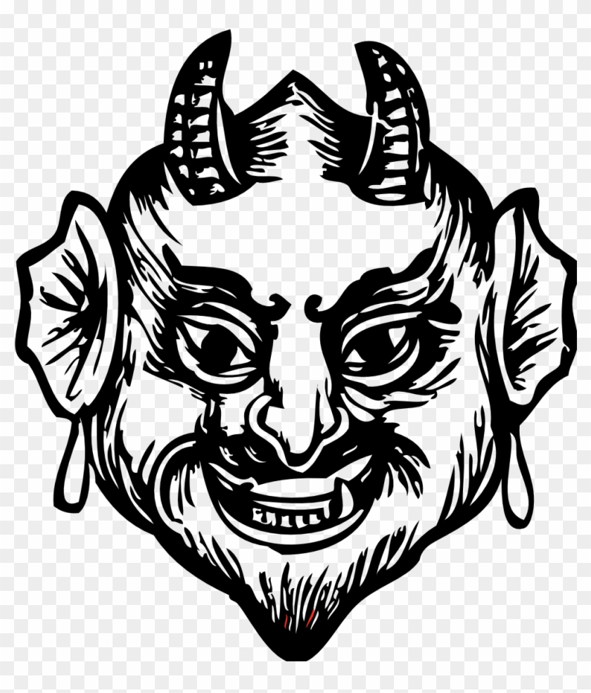 Devil Head Black White Line Art 999px 185 - Sons Of Satan Mc #164810