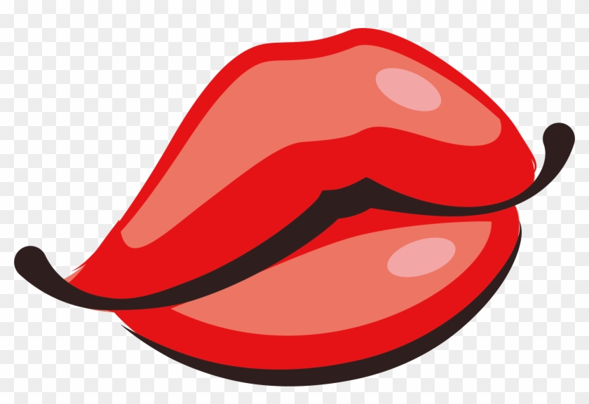 Kiss Cartoon Lip Clip Art - Lip - Free Transparent PNG Clipart Images  Download