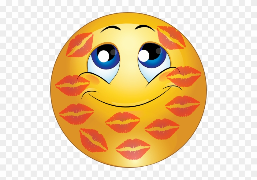 Smiley Faces Emoticons Kisses Clipart - Kisses On Face Emoji #164861