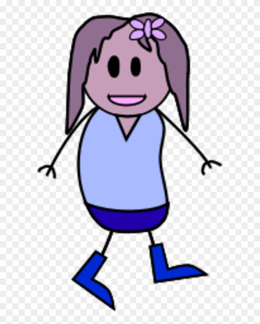 Girl Stick Figure - Clip Art #164929