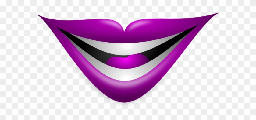 Purple Lips Clipart - Smiley Lips #165112