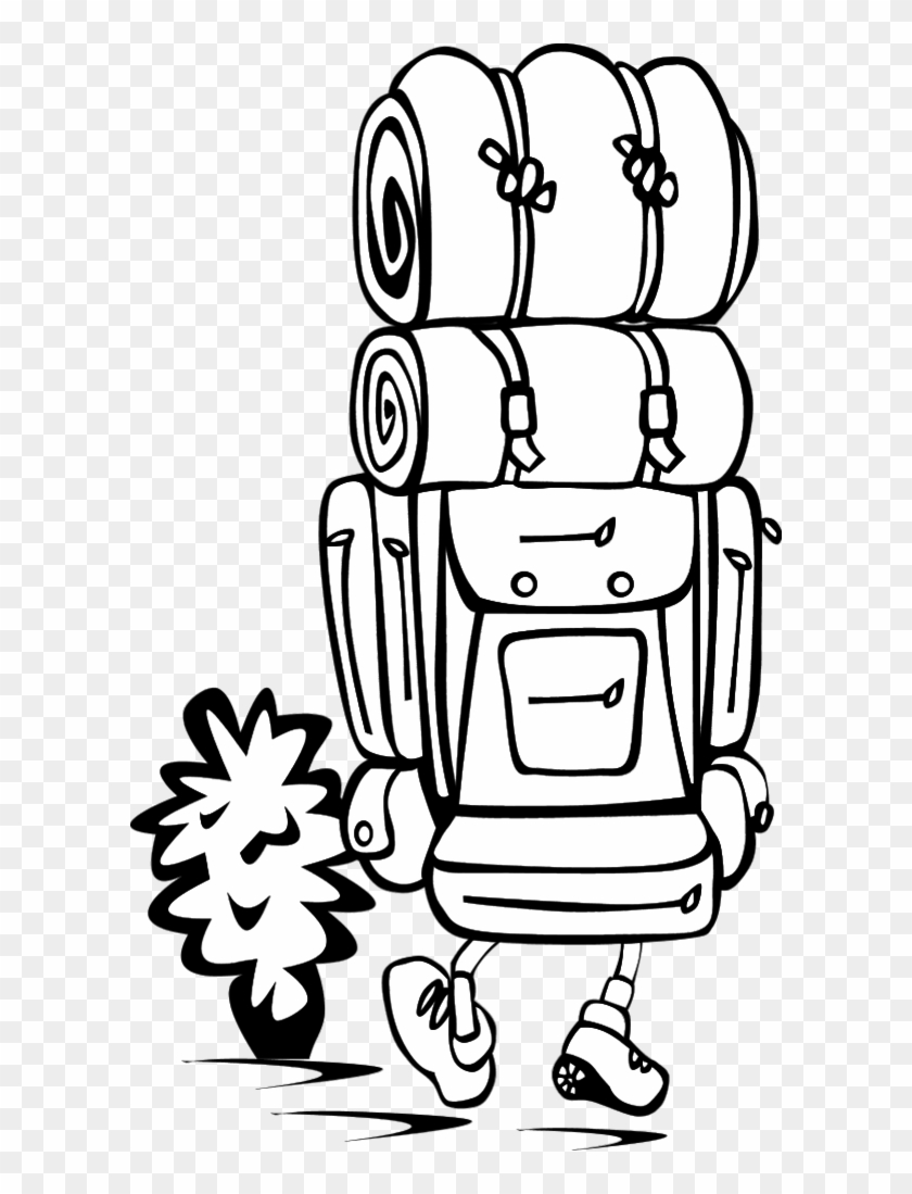 Vector Clip Art - Backpacker Clipart #165195