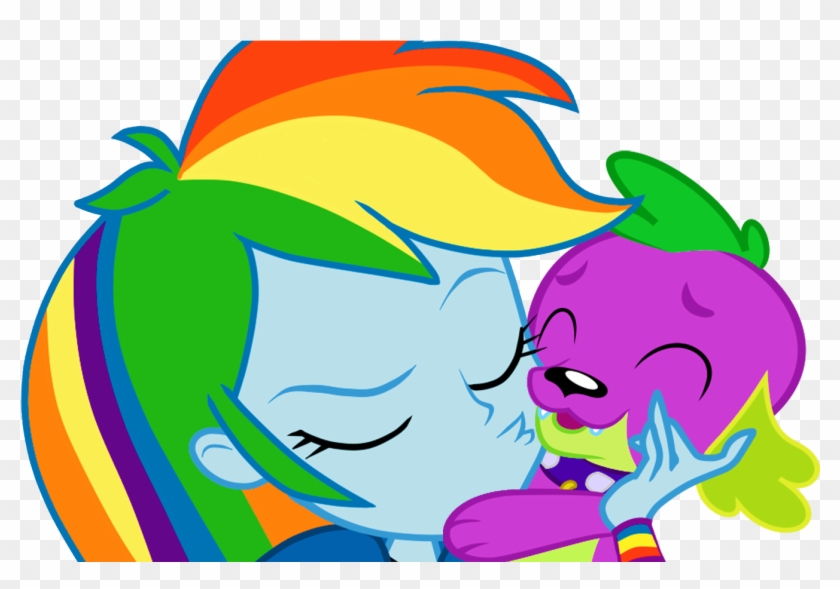 Look Before U Kiss, Dashy By Titanium Dats Me - Rainbow Dash And Spike #165200