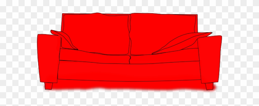 Couch Clip Art - Red Cartoon Couch Transparent #165315