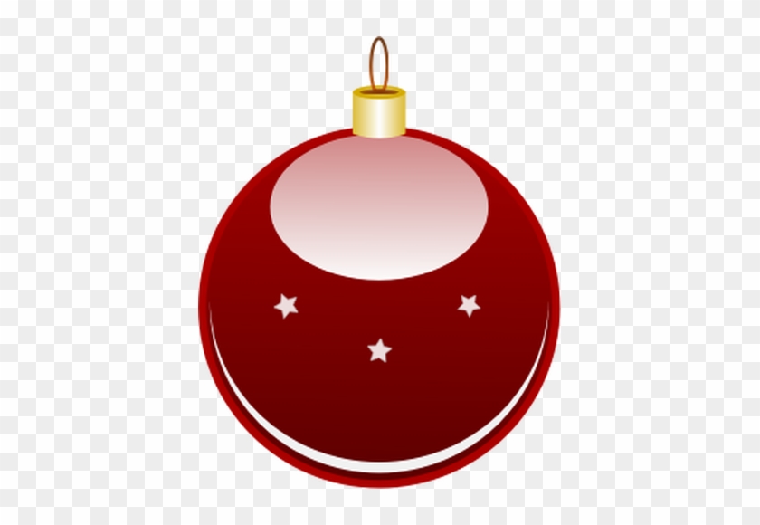 Glossy Red Christmas Ornament Vector Clip Art - Bola De Natal Vetor Png #165369