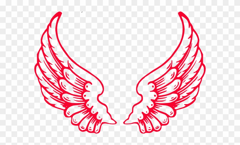 Eagle Wings Spread Clipart Black And White - Pink Angel Wings Png #165541