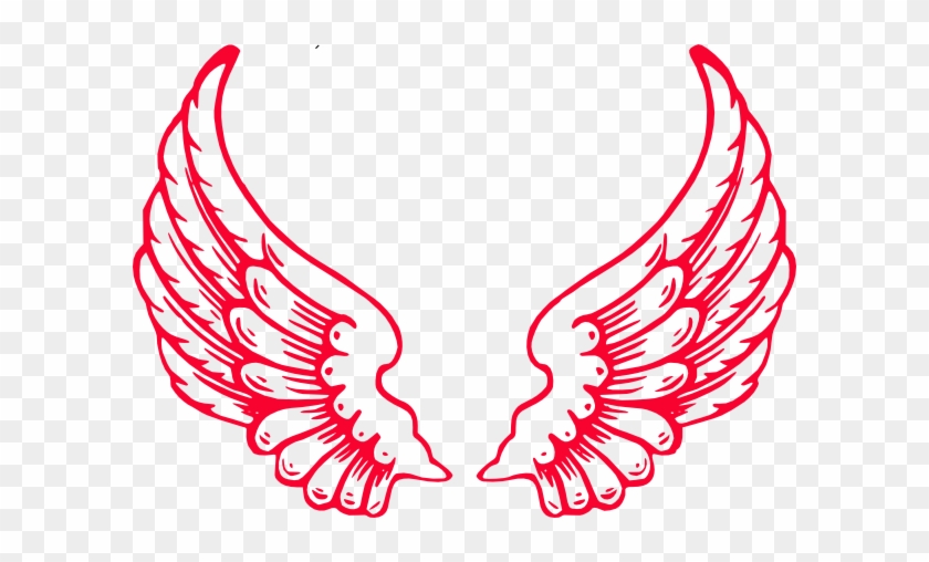 Eagle Wings Spread Clipart Black And White - Pink Angel Wings Png #165541