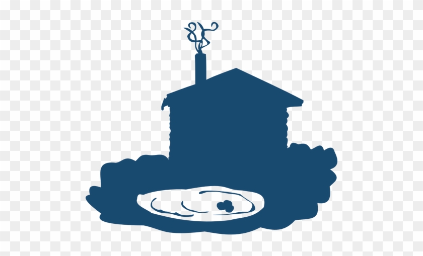 Log Cabin Silhouette Vector Image Public Domain Vectors - 池 シルエット #165578