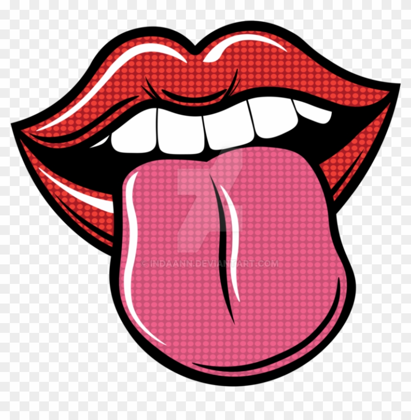 Pop Art Lips By Indaann - Pop Art Lips Png #165623