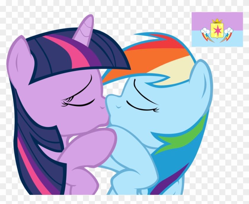 Rainbow Kiss Cliparts - My Little Pony Kissing #165805