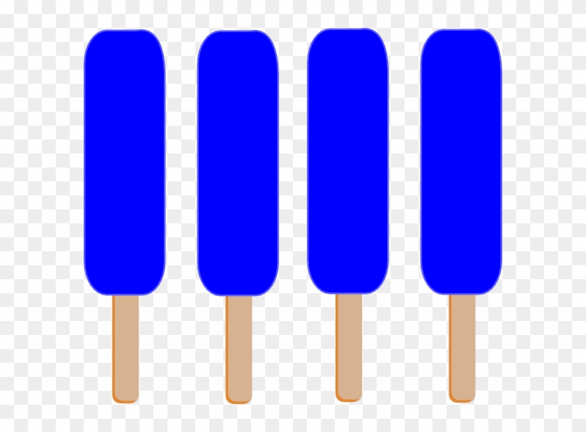 4 Dark Blue Single Popsicle Clip Art - Blue Popsicle Clipart #165935