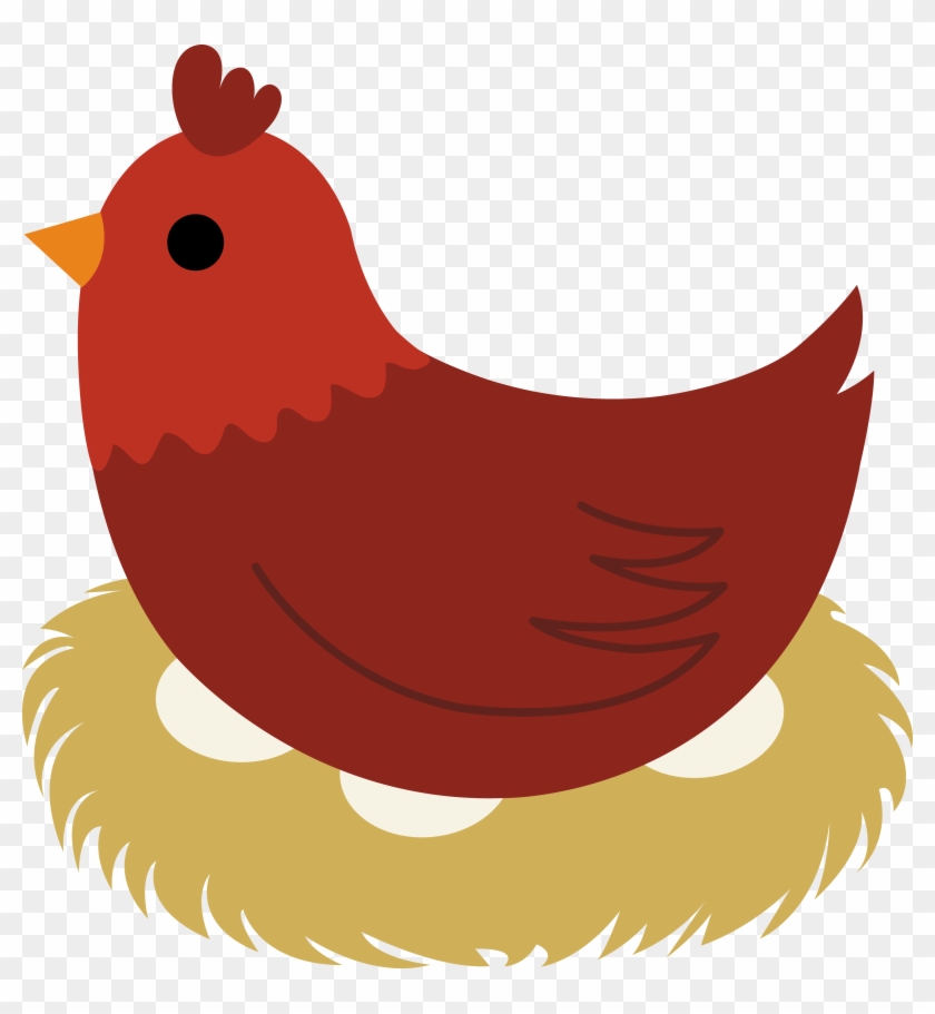 Clipart Of Hen Brown Sitting On Nest Free Clip Art - Hen On Nest Clipart #166065