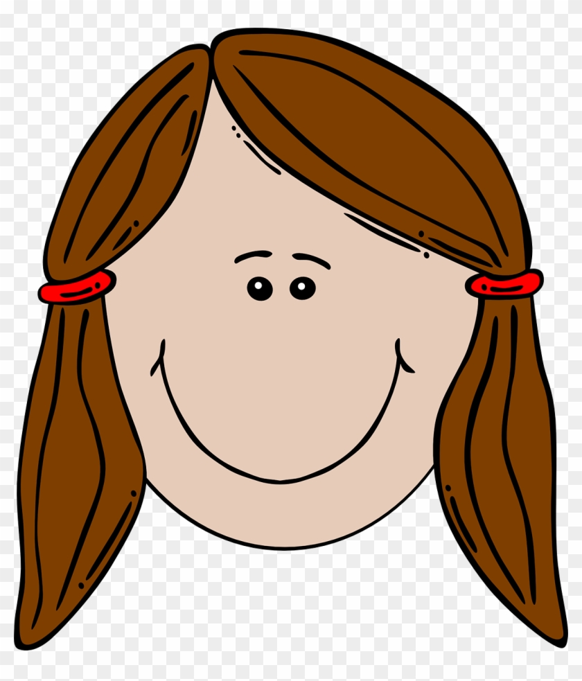 Niña, Brown, Dama, Mujer, Caras, Cara, Niño, Cabello - Sad Girl Face Cartoon #166146