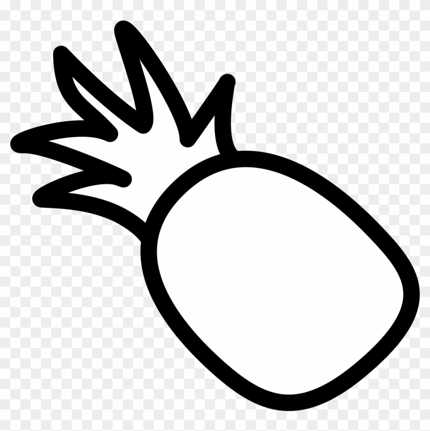 Pineapple - Clipart - Pineapple Clipart Black And White #166334
