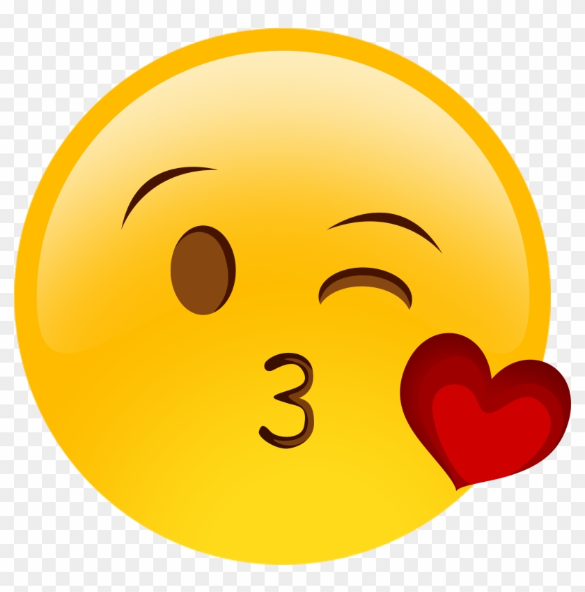 Kiss Emoji Clipart - Kiss Smiley Png #166340