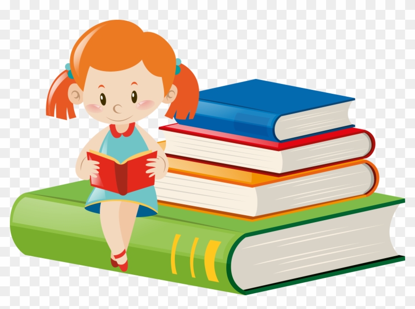 Royalty-free Girl Clip Art - Clipart Girl Reading Book #166355