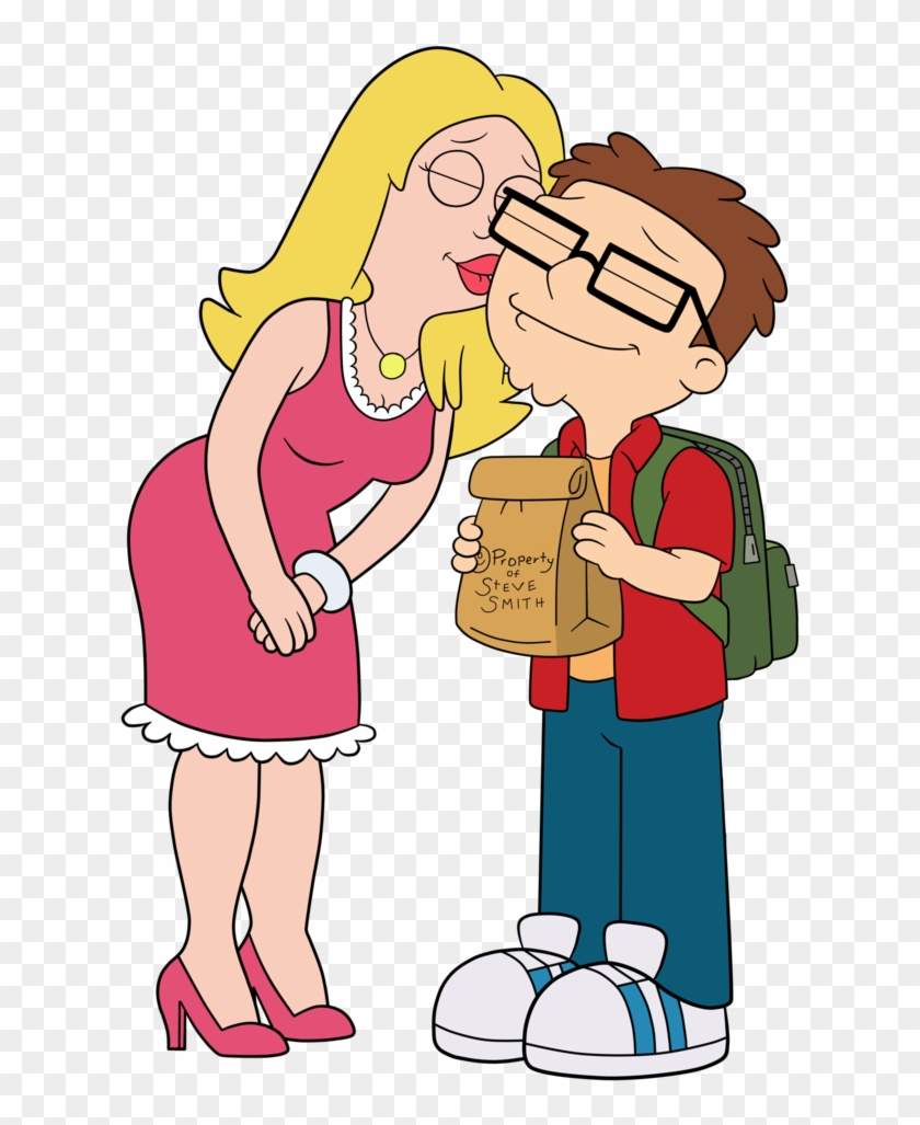Francine Kissing Steve By Terrance Hearts Art - American Dad Steve And Francine #166374