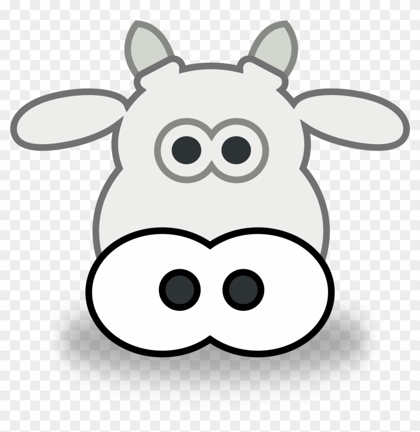 Cow - Head - Clipart - Black - And - White - Cow Face Cut Out #166440