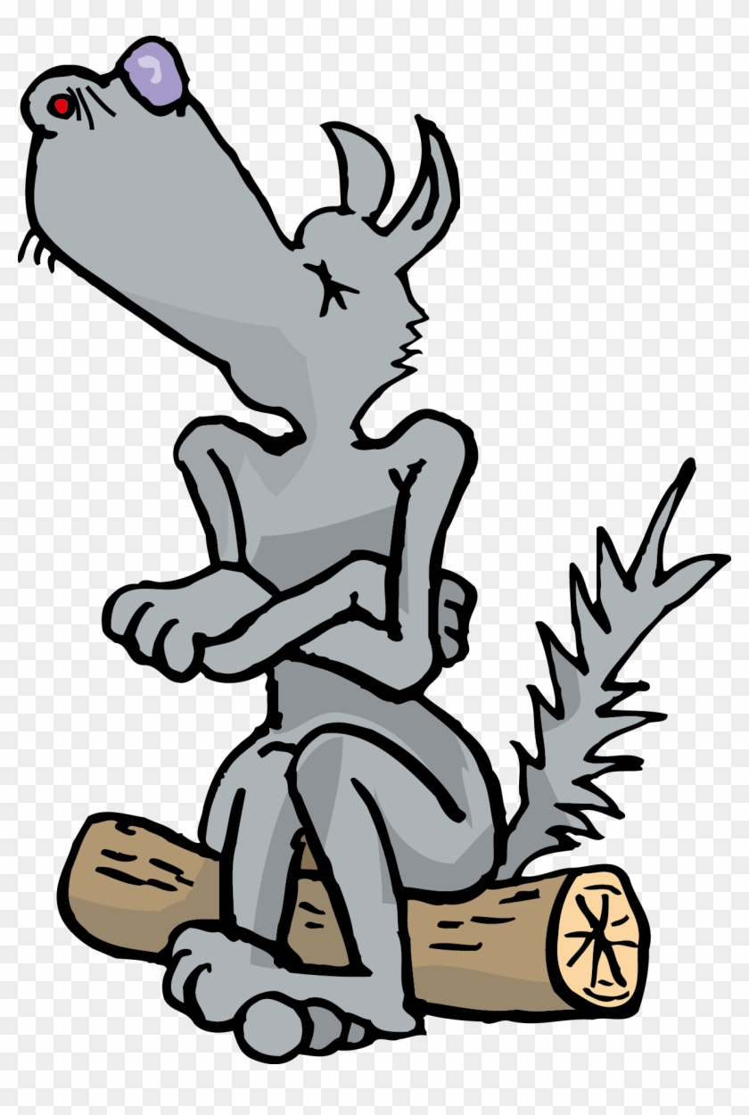 Big Bad Wolf Gray Wolf Animation Clip Art - Free Png Cartoon Of Wolf #166493