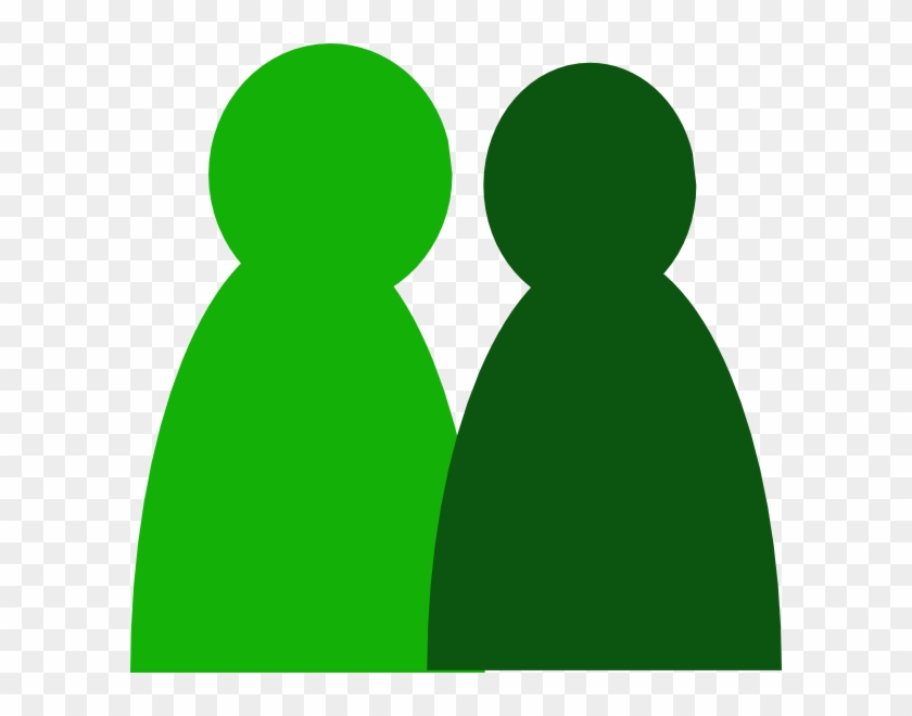 Two Green People Clip Art At Clker - Two People Clipart #166538