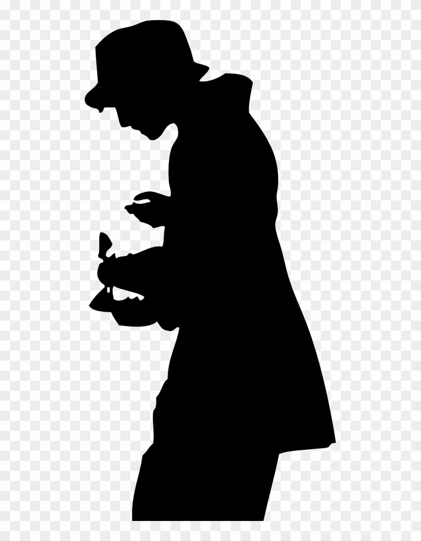 Clipart Silhouette Of A Person - Silhouette Man In Hat #166562